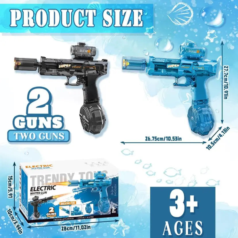 Rechargeable Electric Gel Blaster Gun with Drum Magazine | Automatic Water Gel Ball Shooter Toy for Kids & Adults
