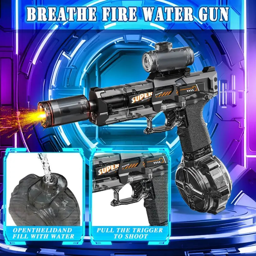 Rechargeable Electric Gel Blaster Gun with Drum Magazine | Automatic Water Gel Ball Shooter Toy for Kids & Adults